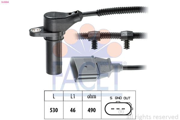Senzor impulsuri, arbore cotit FACET Made in Italy - OE Equivalent 9.0504