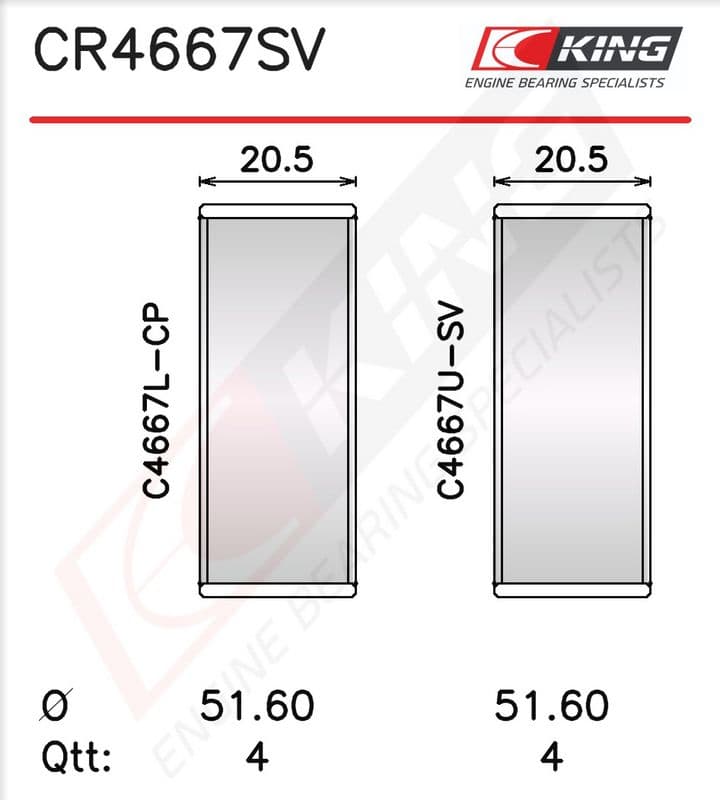 Cuzinet bielă KING CR4667SV