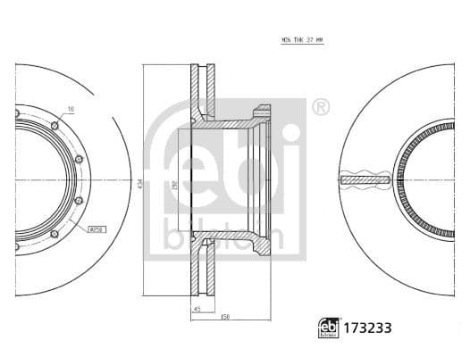 Disc frana FEBI BILSTEIN 173233