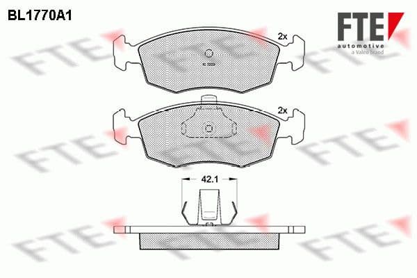 set placute frana,frana disc FTE 9010340