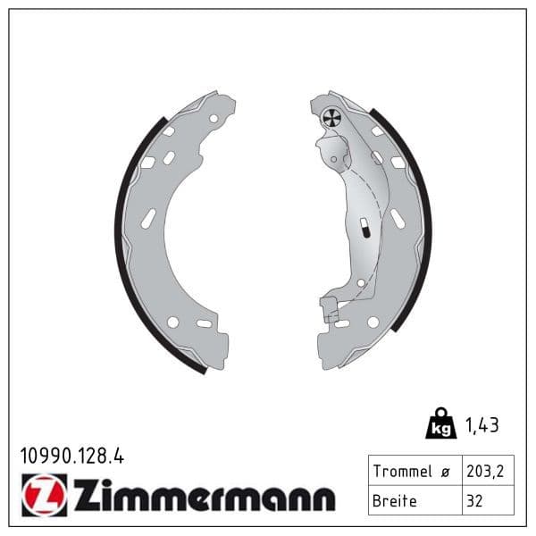Set saboti frana ZIMMERMANN 10990.128.4