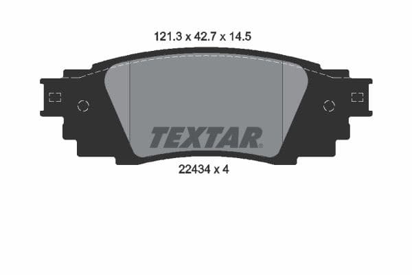 set placute frana,frana disc TEXTAR 2243401