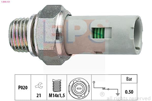Senzor presiune ulei EPS Made in Italy - OE Equivalent 1.800.151