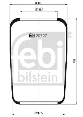 Burduf, suspensie pneumatica FEBI BILSTEIN 20727