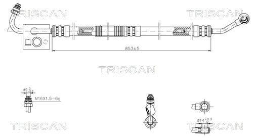 Furtun hidraulic, sistem de directie TRISCAN 8516 11020