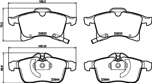 set placute frana,frana disc HELLA-PAGID 8DB 355 009-221