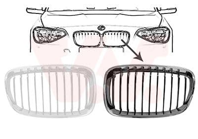 Grila radiator VAN WEZEL 0633515