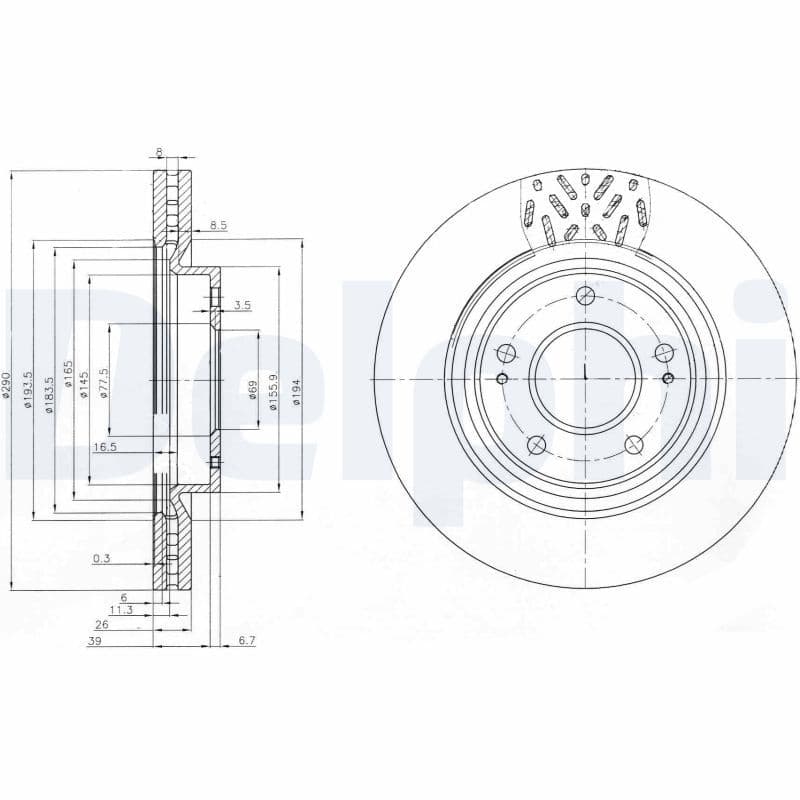 Disc frana DELPHI BG4034