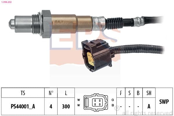 Sonda Lambda EPS Made in Italy - OE Equivalent 1.998.202