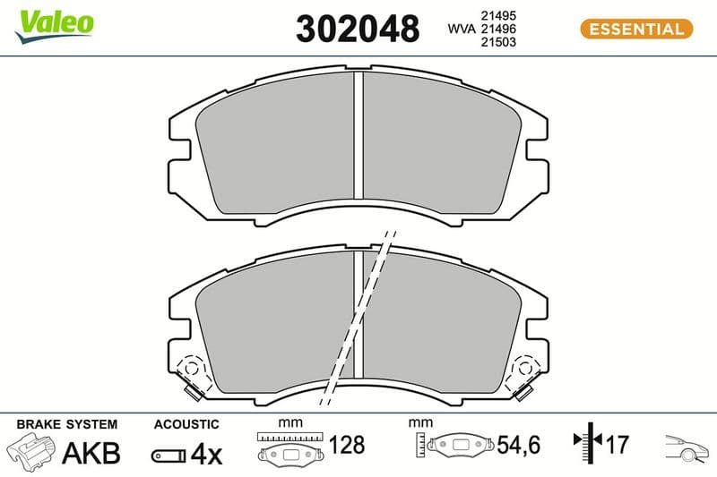 set placute frana,frana disc VALEO 302048