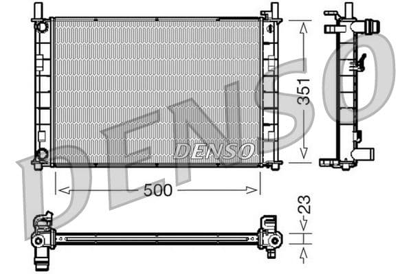 Radiator, racire motor DENSO DRM10046