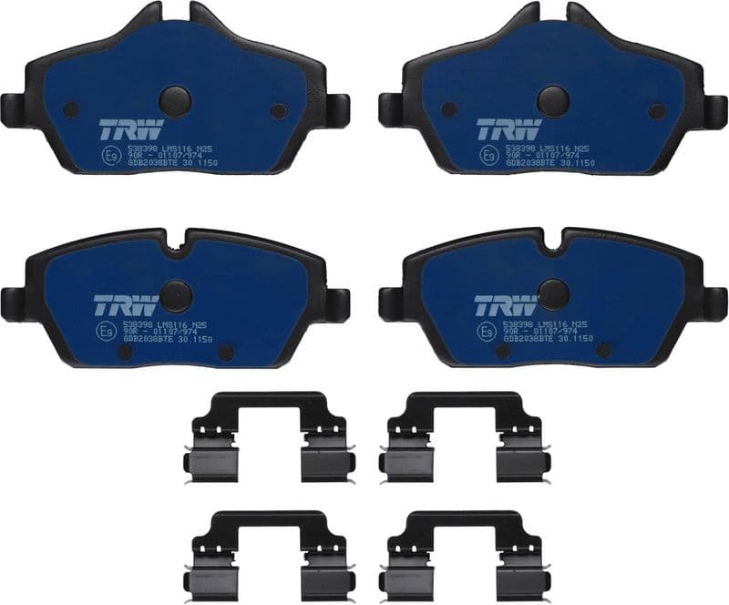 set placute frana,frana disc TRW ELECTRIC BLUE GDB2038BTE