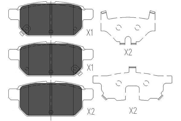 set placute frana,frana disc KAVO PARTS KBP-8526
