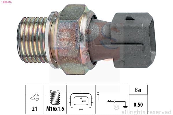 Senzor presiune ulei EPS Made in Italy - OE Equivalent 1.800.116
