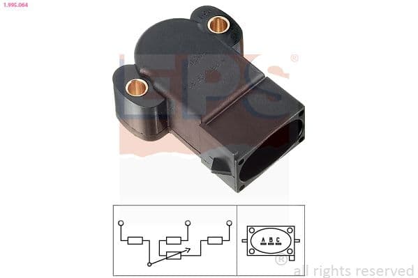Senzor, pozitie clapeta acceleratie EPS Made in Italy - OE Equivalent 1.995.064