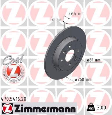 Disc frana ZIMMERMANN COAT Z 470.5416.20