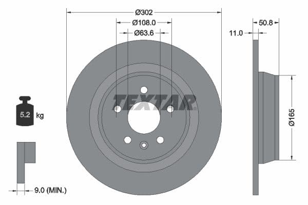Disc frana TEXTAR PRO 92159303