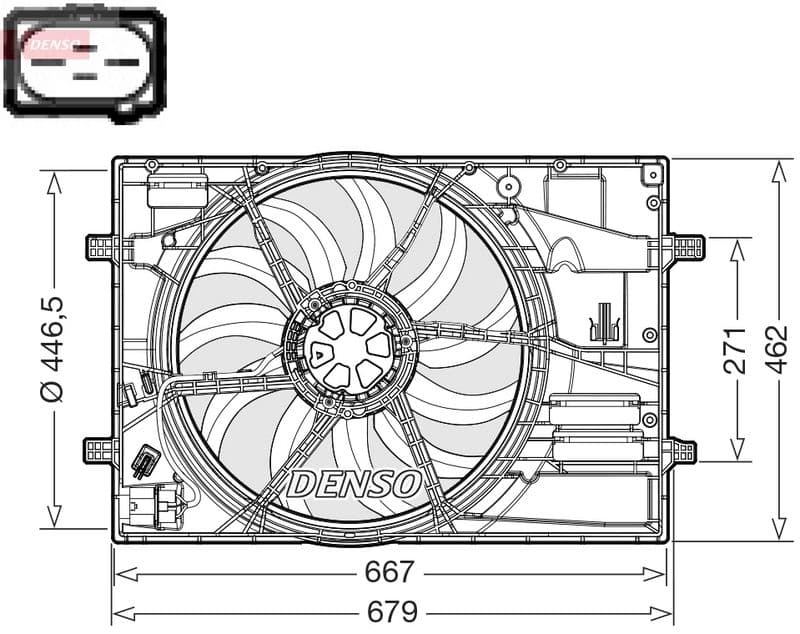 Ventilator, radiator DENSO DER32018