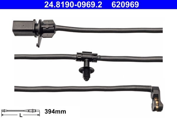 senzor de avertizare,uzura placute de frana ATE 24.8190-0969.2