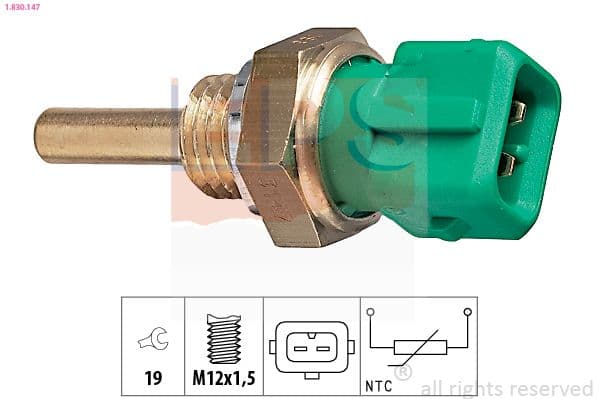 senzor,temperatura lichid de racire EPS Made in Italy - OE Equivalent 1.830.147