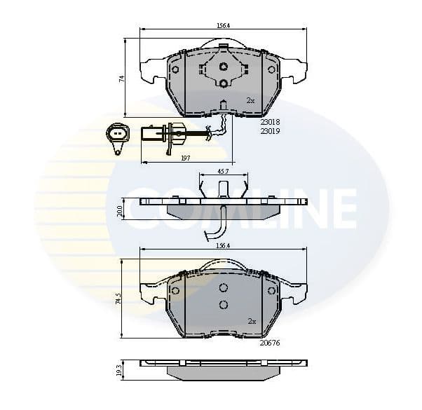 set placute frana,frana disc COMLINE CBP11542