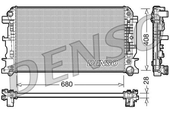 Radiator, racire motor DENSO DRM17044