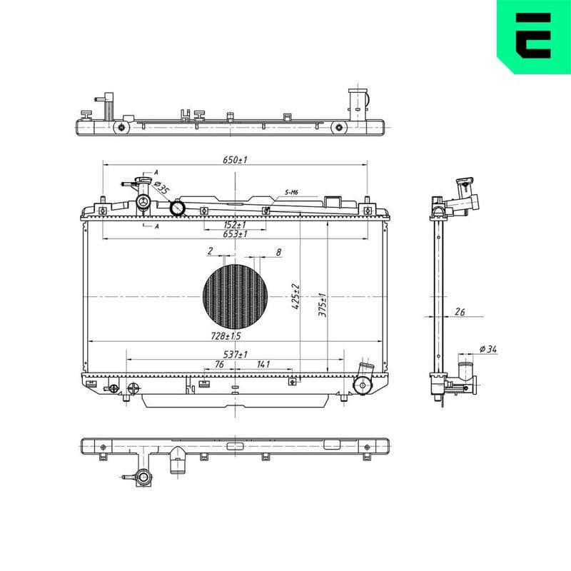 Radiator, racire motor ERA 673346