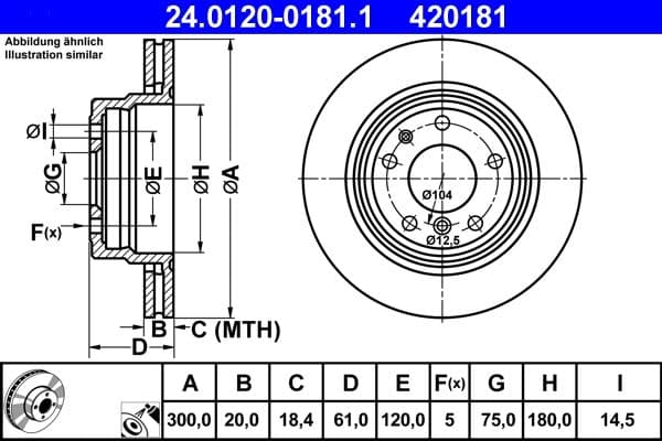 Disc frana ATE 24.0120-0181.1