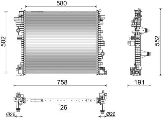 Radiator, racire motor MAHLE BEHR *** PREMIUM LINE *** CR 2598 000P