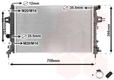 Radiator, racire motor VAN WEZEL 37002362