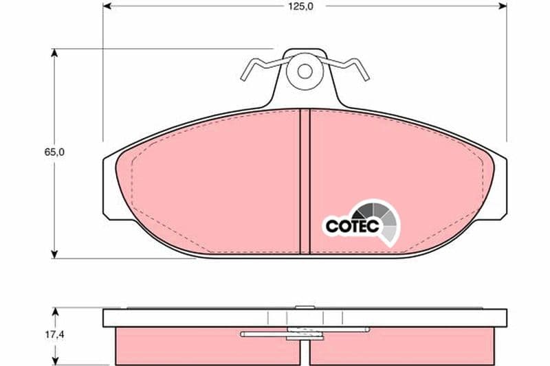 set placute frana,frana disc TRW COTEC GDB482