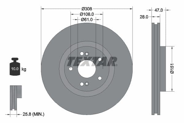Disc frana TEXTAR 92174003