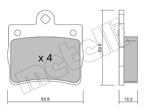 set placute frana,frana disc METELLI 22-0255-0