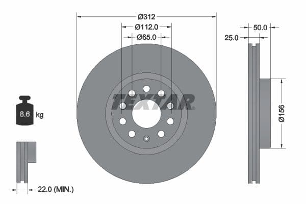 Disc frana TEXTAR PRO+ 92120505