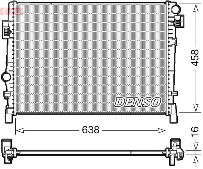 Radiator, racire motor DENSO DRM09054