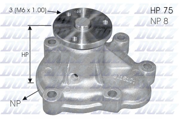 Pompă de apă, răcire motor DOLZ O144