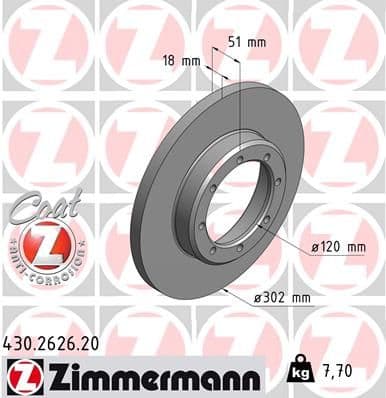 Disc frana ZIMMERMANN COAT Z 430.2626.20