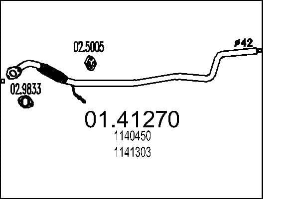 Racord evacuare MTS 01.41270