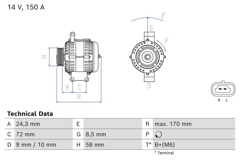 Generator / Alternator BOSCH 0 986 085 110