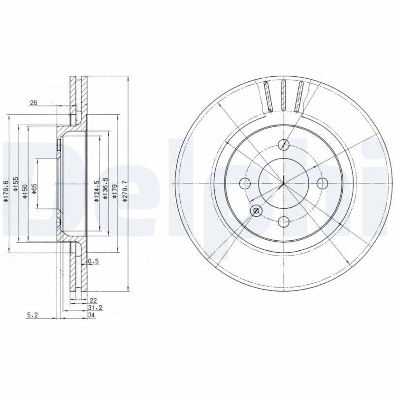 Disc frana DELPHI BG2712