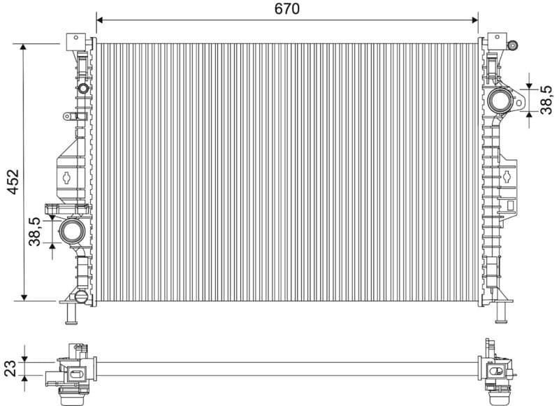 Radiator, racire motor VALEO 701913