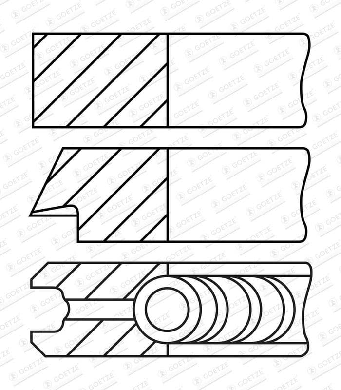 Set segmenti piston GOETZE ENGINE Goetze Diamond Coated® LKZ-Ring® 08-432205-10