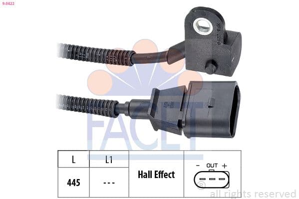 senzor,pozitie ax cu came FACET Made in Italy - OE Equivalent 9.0422