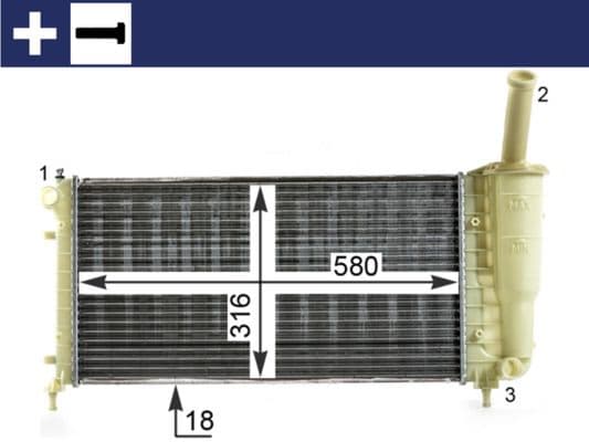 Radiator, racire motor MAHLE BEHR CR 1994 000S