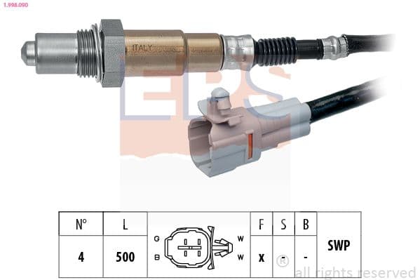 Sonda Lambda EPS Made in Italy - OE Equivalent 1.998.090