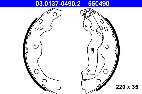 Set saboti frana ATE 03.0137-0490.2