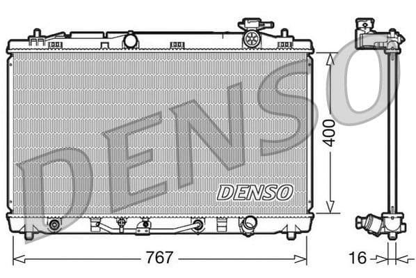 Radiator, racire motor DENSO DRM50030
