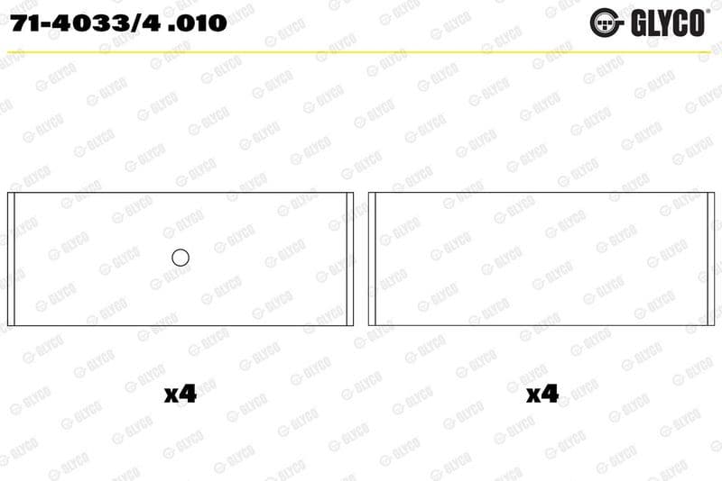 Cuzinet bielă GLYCO 71-4033/4 .010