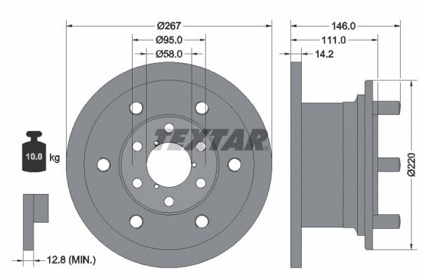 Disc frana TEXTAR 93019400