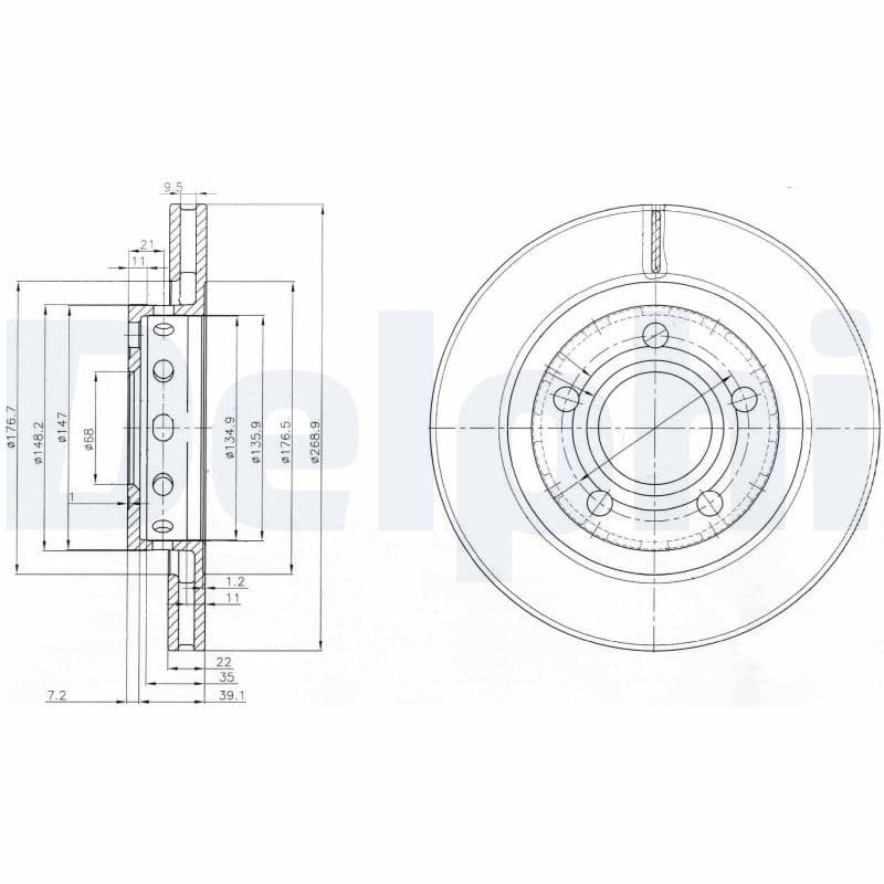 Disc frana DELPHI BG3525